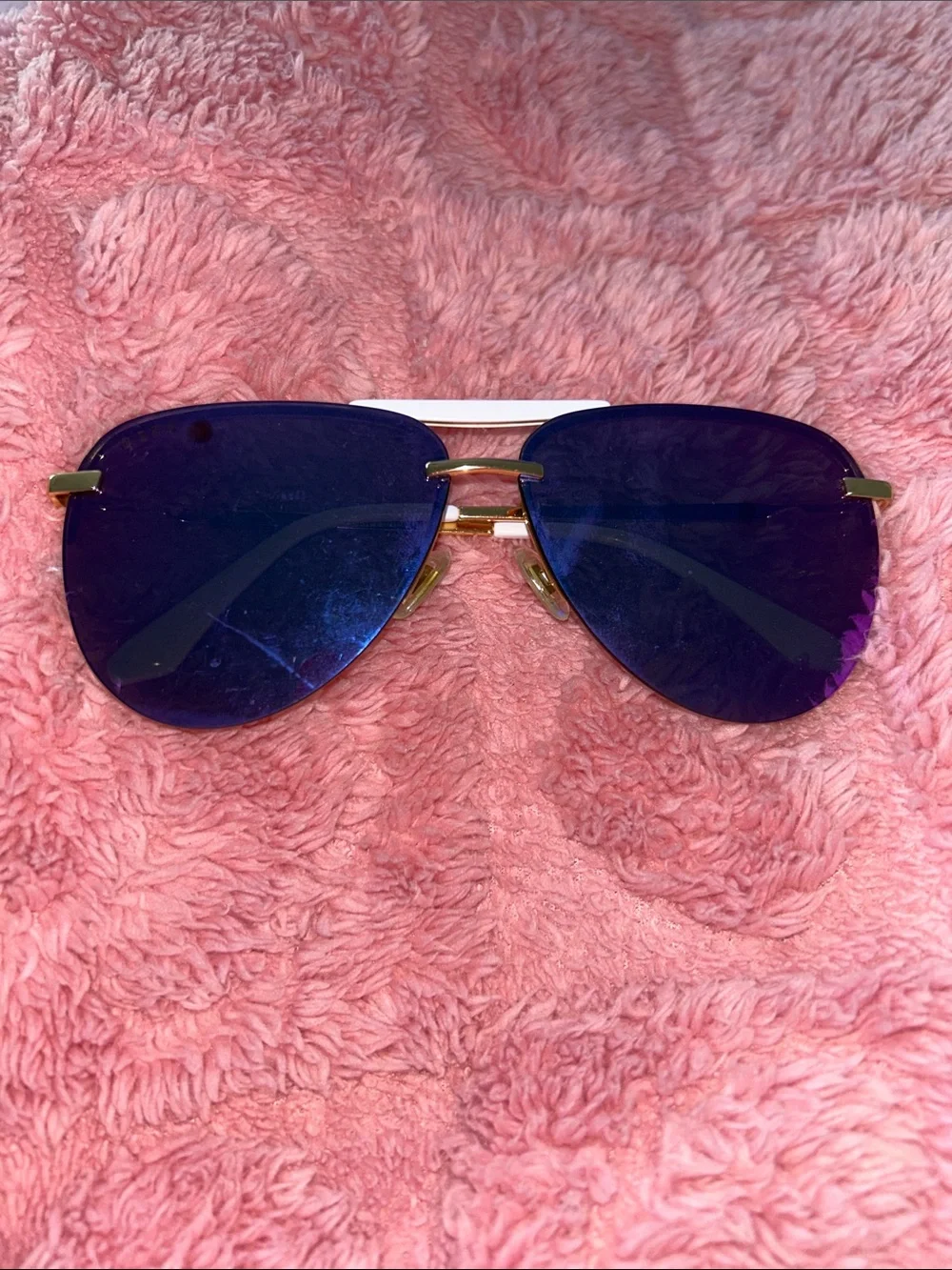 Two-Pair Sunglasses Set — Blue Aviator & Brown Tortoiseshell Square GENTLY USED!